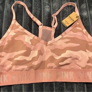 Pink Camo Sports Bra size small NWT
